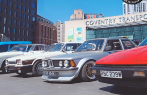 Motofest Coventry Cars outside the transport museum