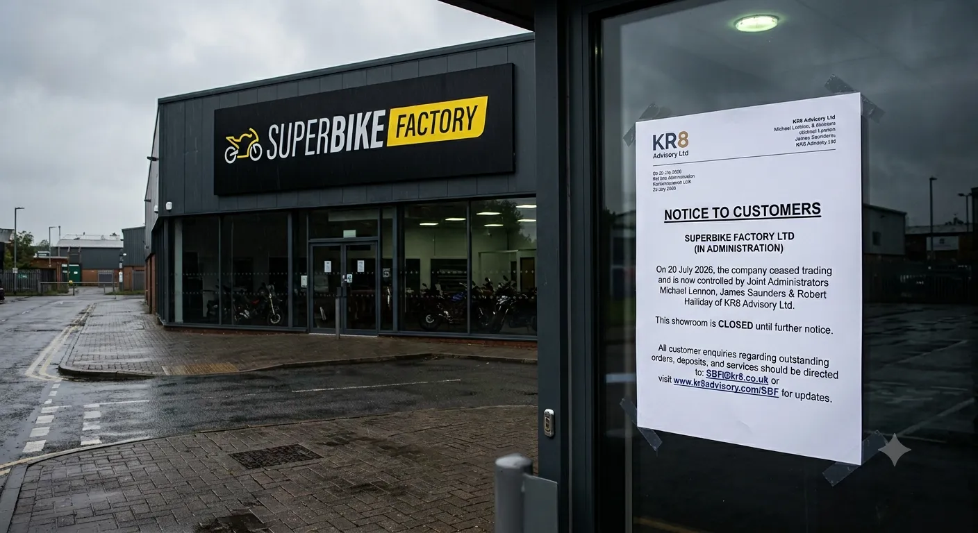 SuperBike Factory Enters Administration: What It Means and What Customers Should Do Next