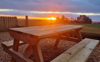 The View Coffee Shop Outdoor Seating Sunset