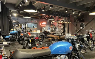 Inside of CooperB Motorcycles, in the East of England