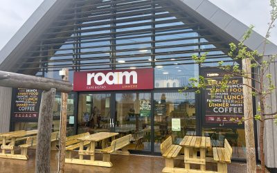 Outside Roam Coffee Bistro in Houghton Regis
