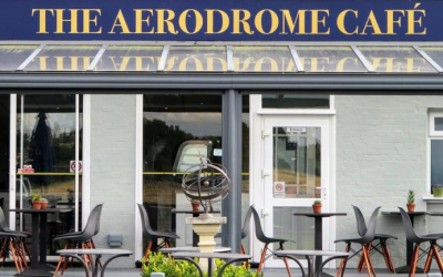 The outside of the Aerodrome Café